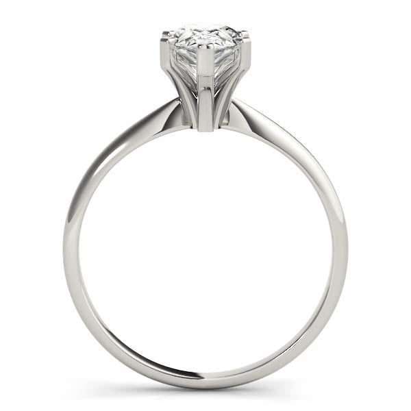 14K White Gold Pear Shape Diamond Solitaire Engagement Ring (1ct) 