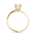 14K Yellow Gold Oval Diamond Six Prong Solitaire Engagement Ring (1ct) 