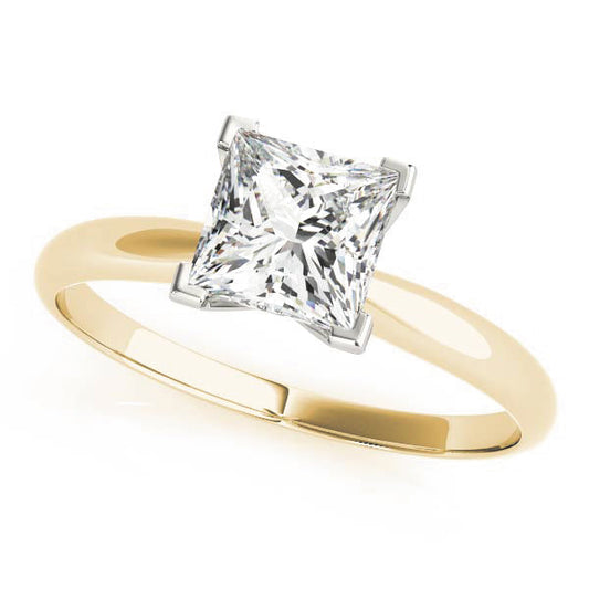 14K Yellow Gold Princess Cut Diamond Solitiare (1ctw) 