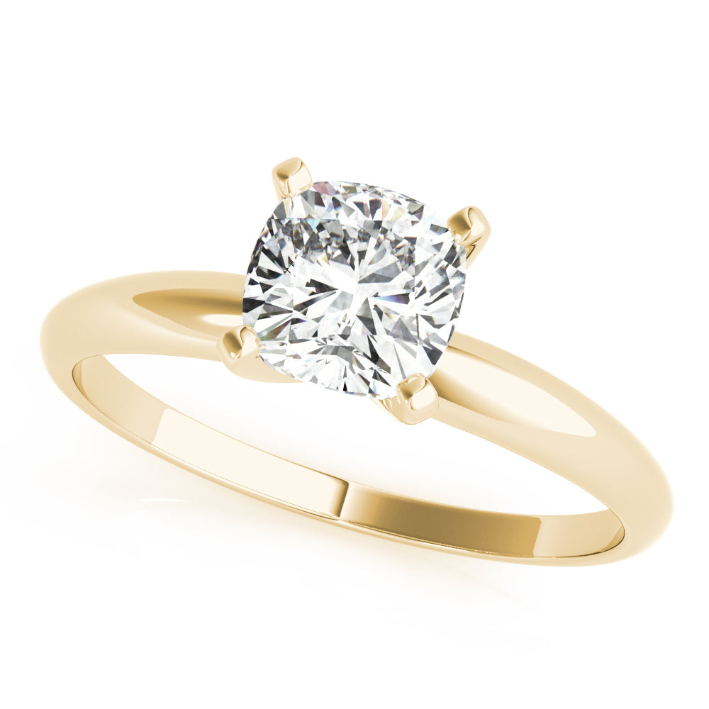 14K Yellow Gold Cushion Cut Diamond Solitaire Engagement Ring (1ctw) 