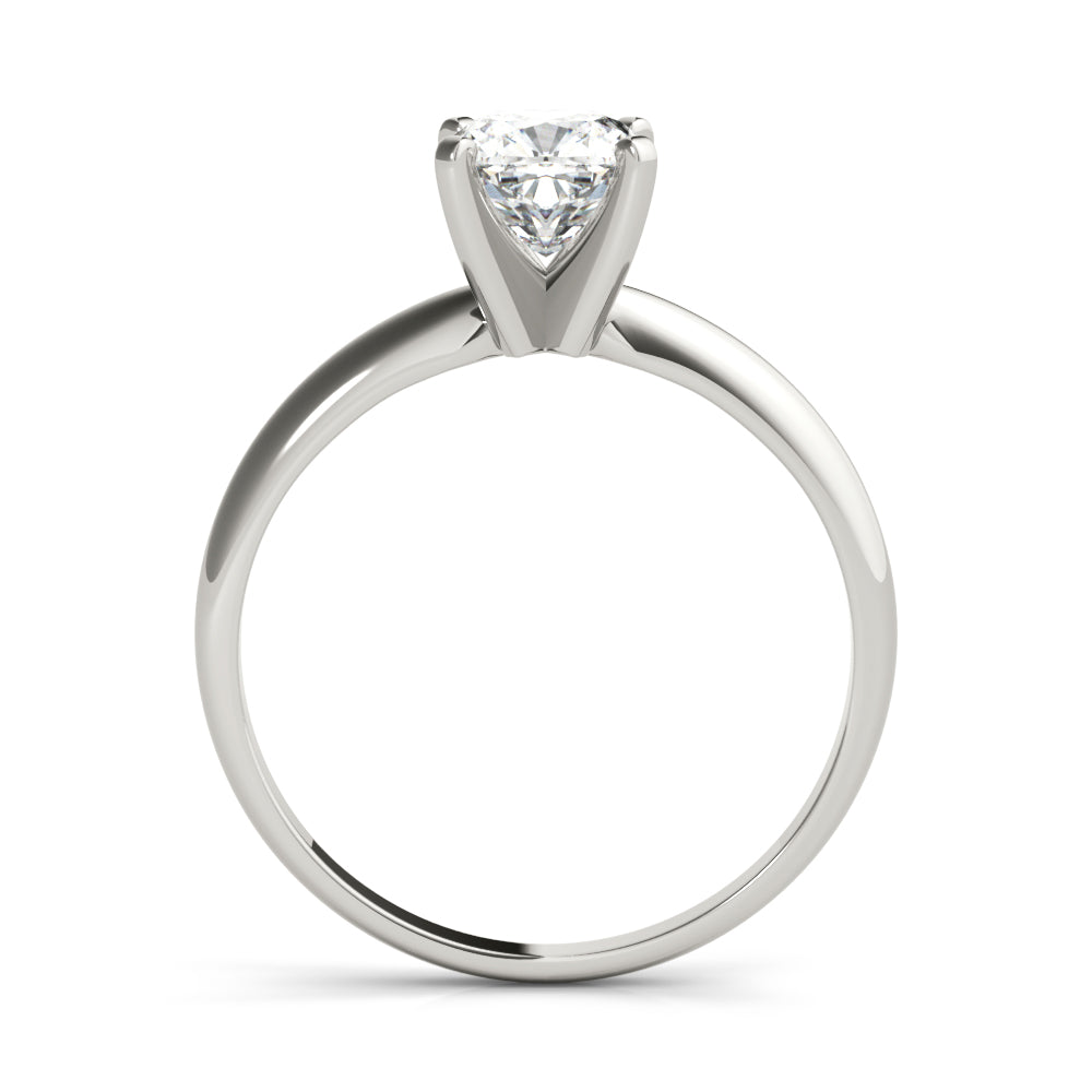 14K White Gold Cushion Cut Diamond Solitaire Engagement Ring (1ctw) 