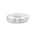Shell Apex Two Tone Brushed Mens Band with Diamond - Desmond