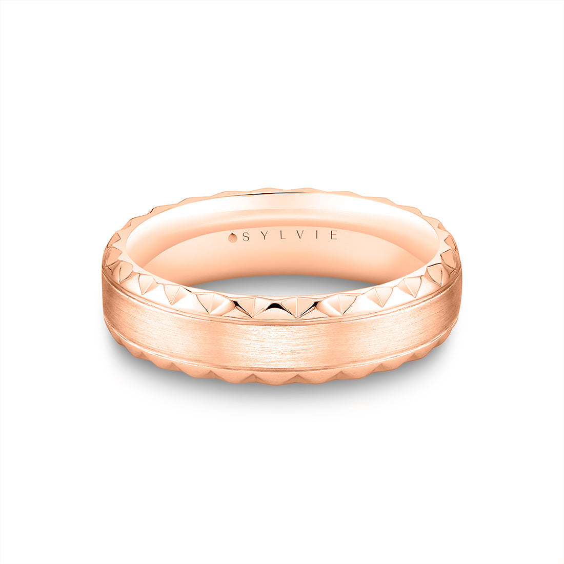 Fluted Shell Brushed Mens Band - Zion
