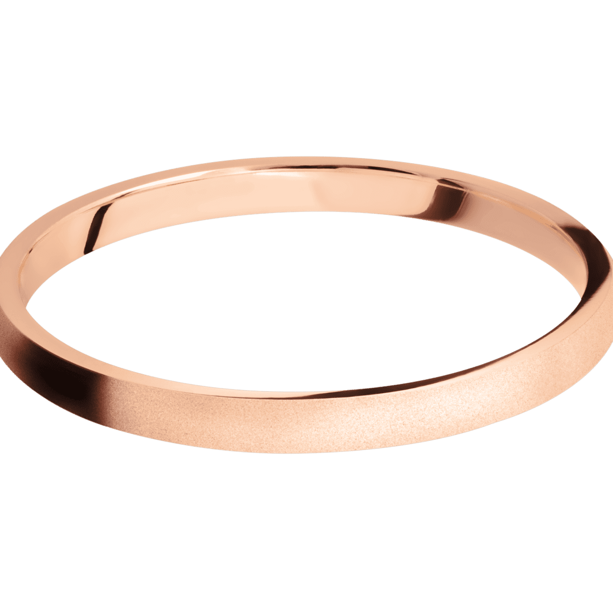18K Rose Gold + Bead Finish