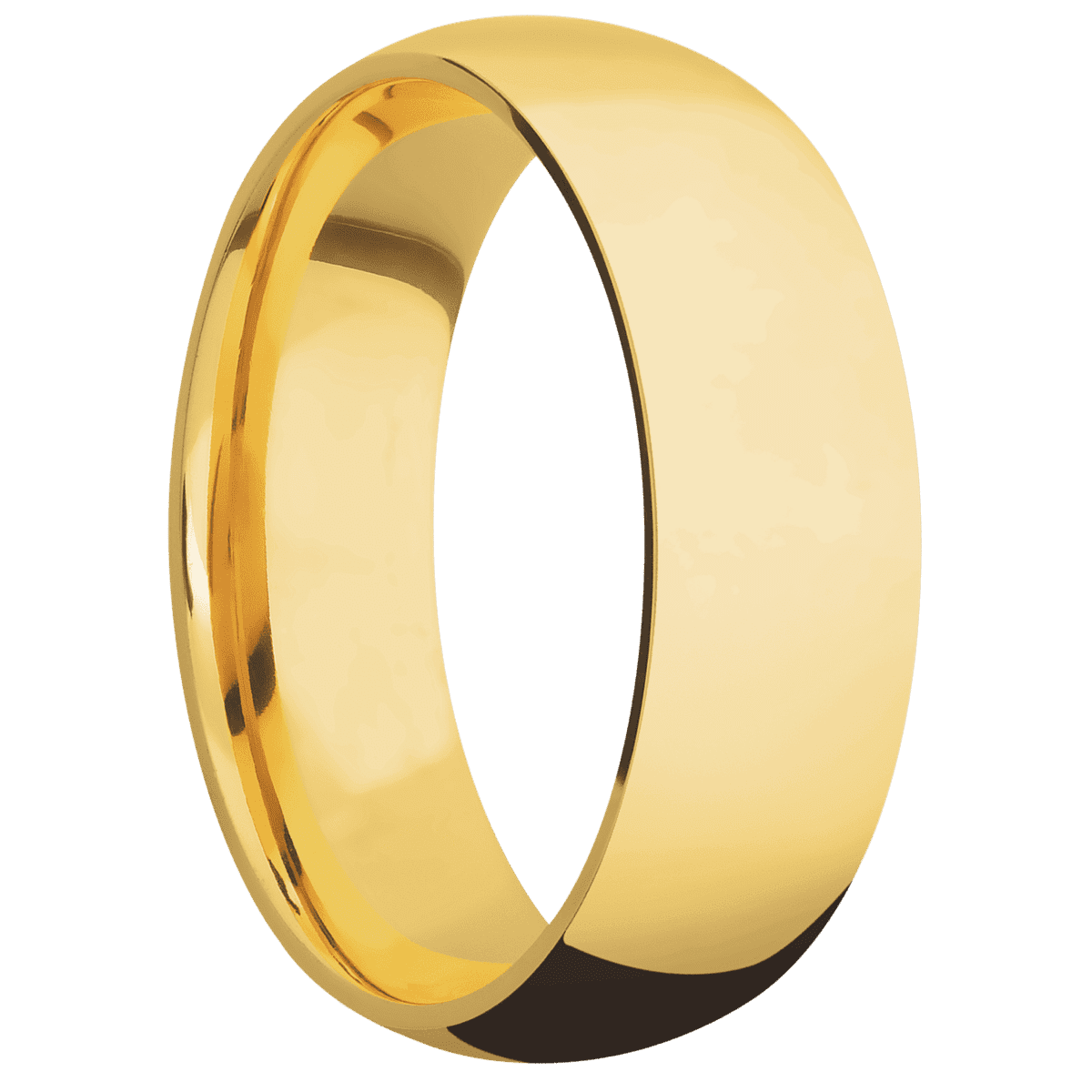 18K Yellow Gold + Polish Finish