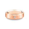 Shell Apex Brushed Diamond Mens Band - Lucien