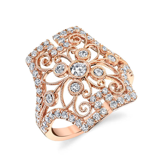 Vintage Inspired Rose Gold Ring
