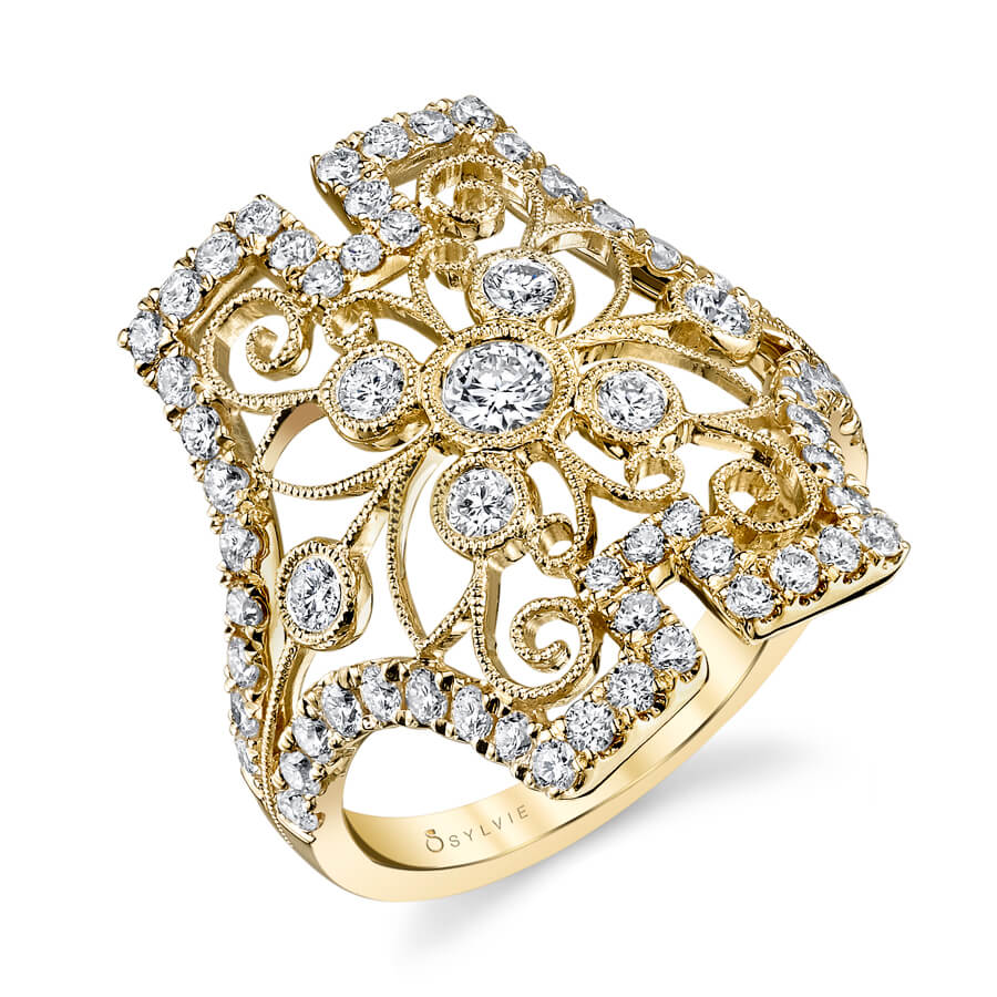 Vintage Inspired Yellow Gold Ring