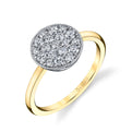 Modern Two-Tone Round Brilliant Diamond Ring