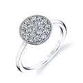 Modern Two-Tone Round Brilliant Diamond Ring