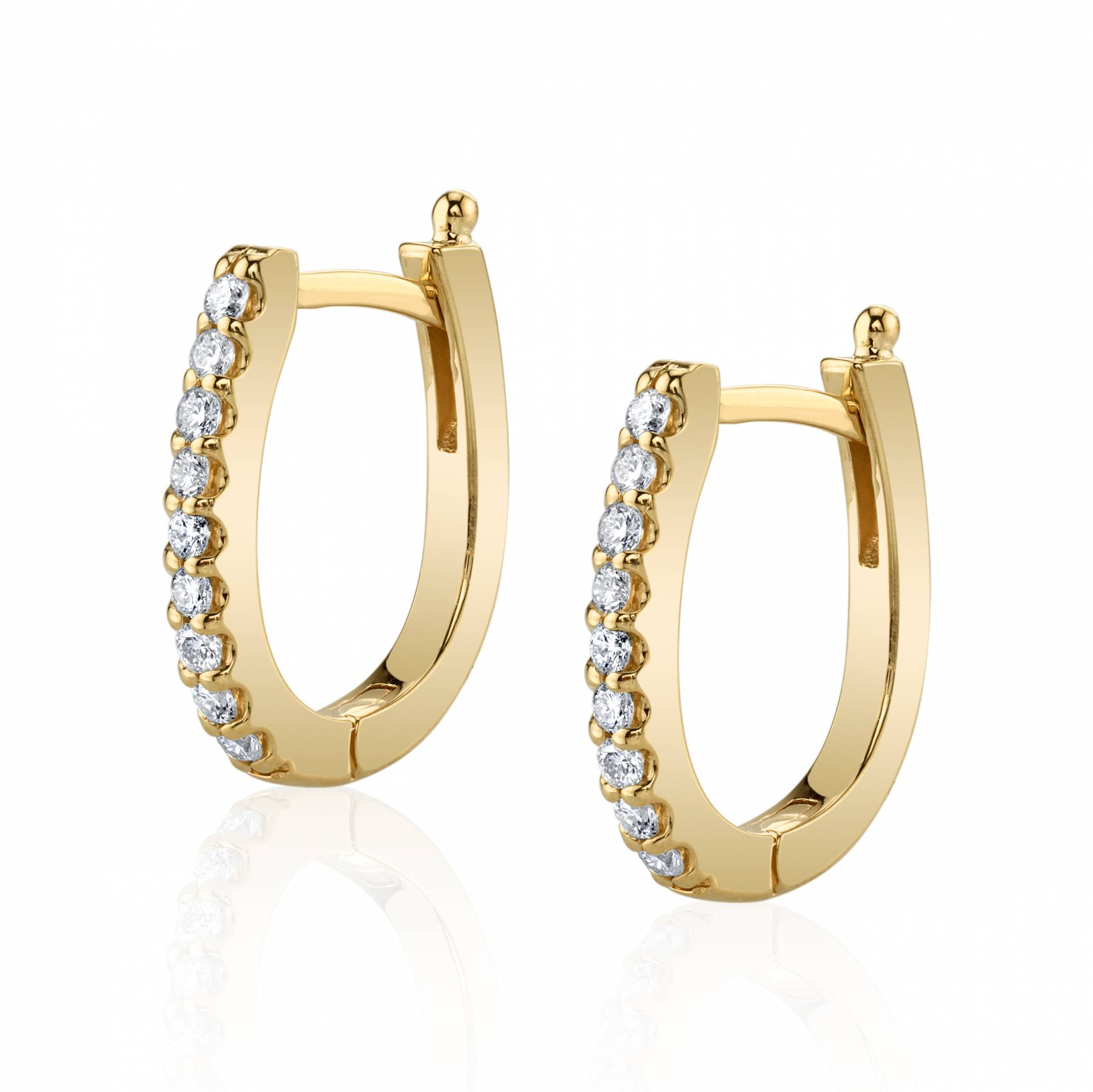 Diamond Huggie Earrings - 0.10 Carats