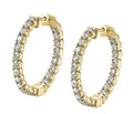 Diamond Hoop Earrings - 25MM - 2.20 Carats
