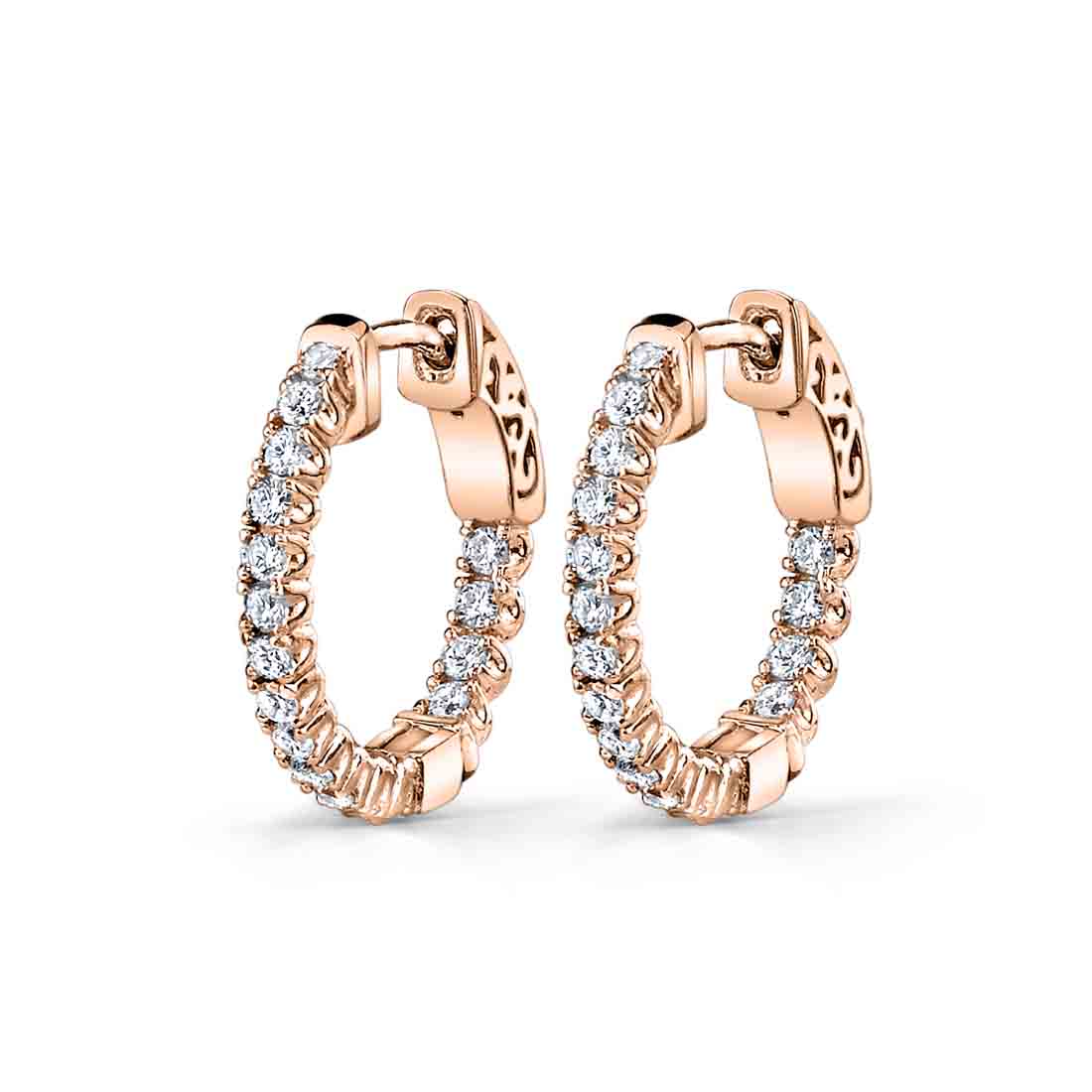 Diamond Huggie Earrings - 19MM - .70 Carats