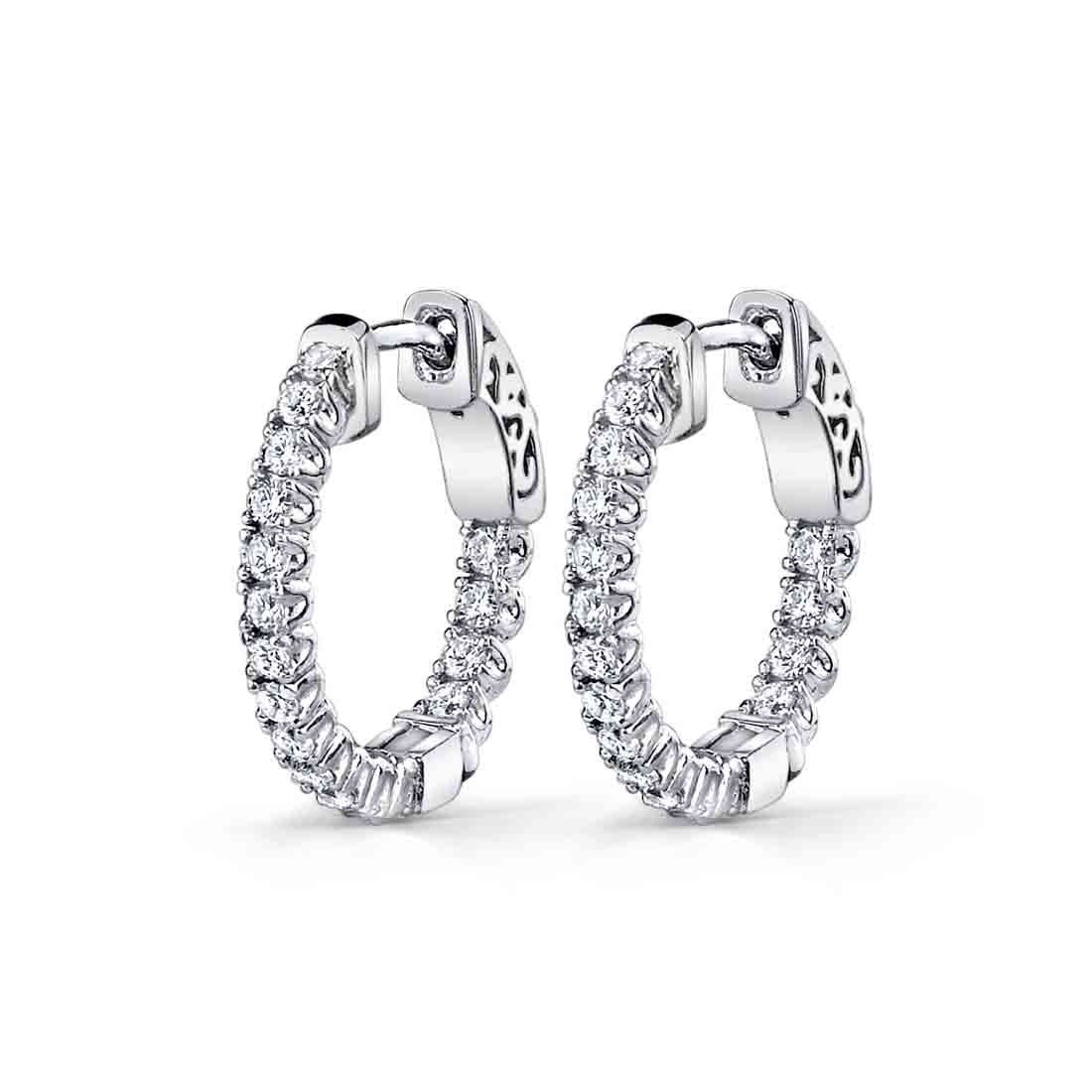 Diamond Huggie Earrings - 19MM - .70 Carats