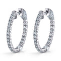 Diamond Hoop Earrings - 24MM - 1 Carat