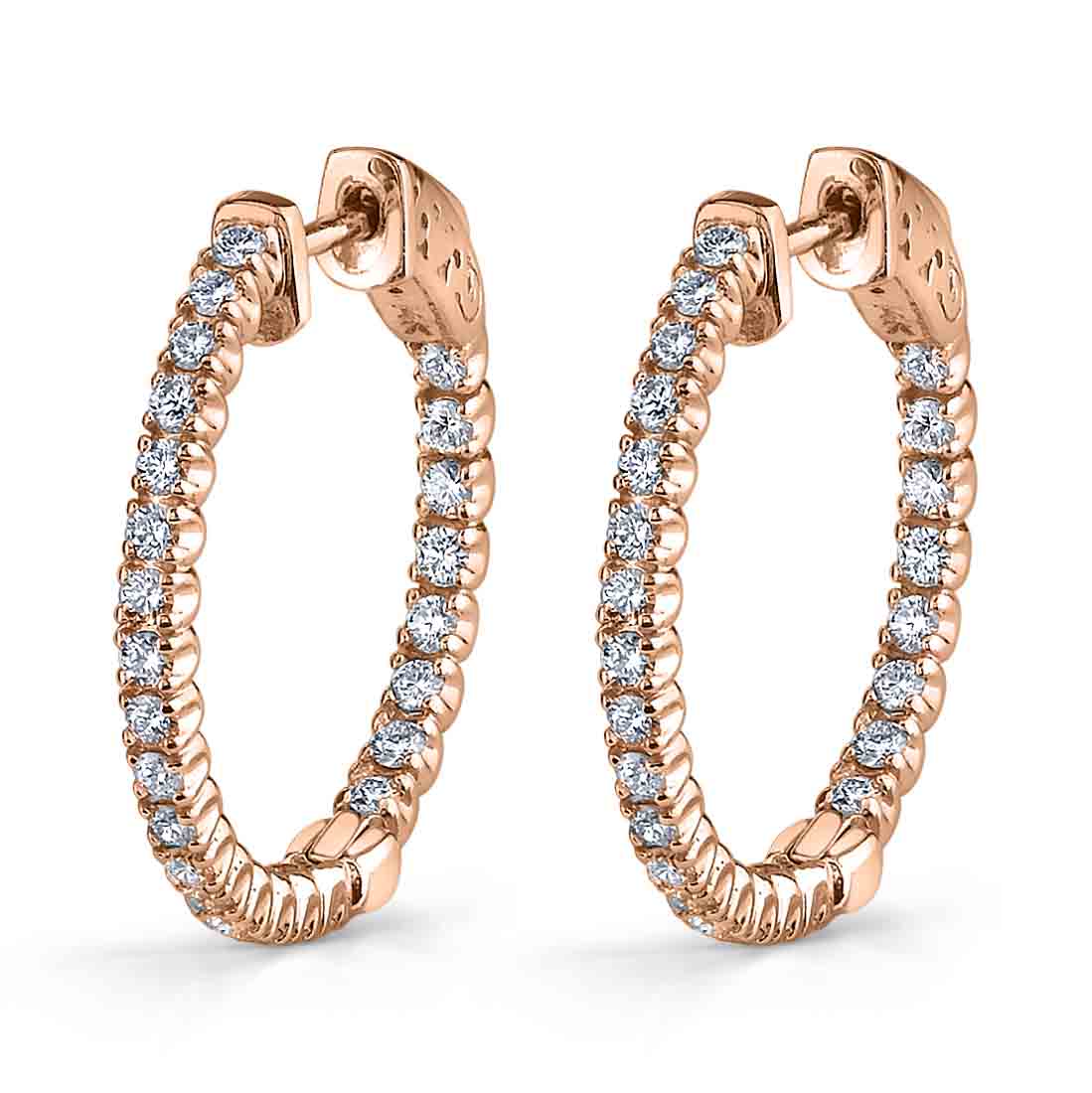 Diamond Hoop Earrings - 24MM - 1 Carat