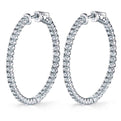 Diamond Hoop Earrings - 35MM - 1.50 Carats
