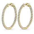 Diamond Hoop Earrings - 35MM - 1.50 Carats