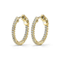 Diamond Huggie Earrings - 19MM - 0.40 Carats