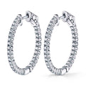 Diamond Hoop Earrings - 27MM - 0.60 Carats