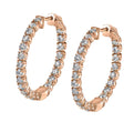 Diamond Hoop Earrings - 27MM - 1.50 Carats