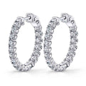 Thick Diamond Huggie Earrings - 25MM - 3 Carats