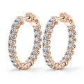 Thick Diamond Huggie Earrings - 25MM - 3 Carats