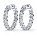 Extra Thick Diamond Huggie Earrings - 25MM - 3.40 Carats