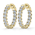 Extra Thick Diamond Huggie Earrings - 25MM - 3.40 Carats
