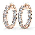 Extra Thick Diamond Huggie Earrings - 25MM - 3.40 Carats