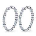 Diamond Hoop Earrings - 35MM - 5.20 Carats