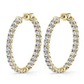 Diamond Hoop Earrings - 35MM - 5.20 Carats