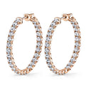 Diamond Hoop Earrings - 35MM - 5.20 Carats