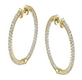 Classic Diamond Hoop Earrings - 35MM - 2 Carats