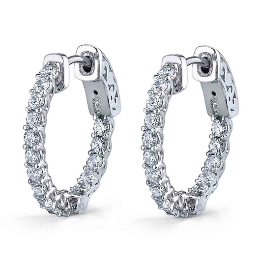 Classic Huggie Earrings - 19MM - 1.10 Carats