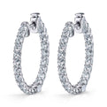 Thick Diamond Huggie Earrings - 25MM - 3.1 Carats