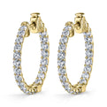 Thick Diamond Huggie Earrings - 25MM - 3.1 Carats
