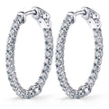 Diamond Hoop Earrings - 25X30MM - 2.50 Carats