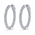 Diamond Hoop Earrings - 25X30MM - 3.10 Carats