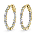 Diamond Hoop Earrings - 25X30MM - 3.10 Carats