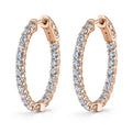 Diamond Hoop Earrings - 25X30MM - 3.10 Carats
