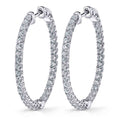 Classic Diamond Hoop Earrings - 32X40MM - 3.50 Carats