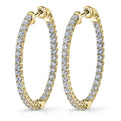 Classic Diamond Hoop Earrings - 32X40MM - 3.50 Carats