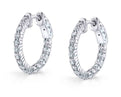Pave Diamond Huggie Earrings - 19MM - 1 Carat