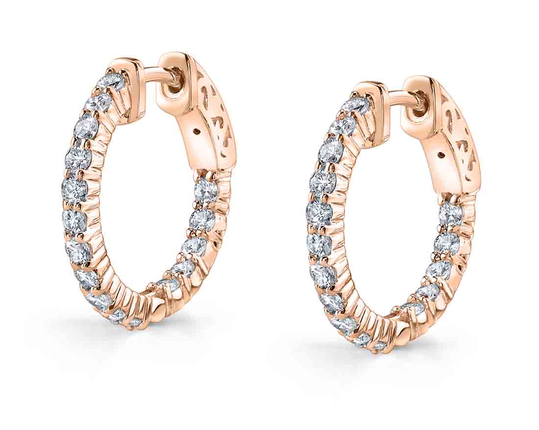 Pave Diamond Huggie Earrings - 19MM - 1 Carat