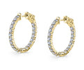 Classic Diamond Huggie Earrings - 24MM - 2.00 Carats