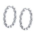 Vintage Inspired Diamond Hoop Earrings - 23MM - 0.53 Carats
