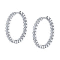 Modern Diamond Hoops - 24MM - 1.54 Carats