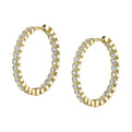 Modern Diamond Hoops - 24MM - 1.54 Carats