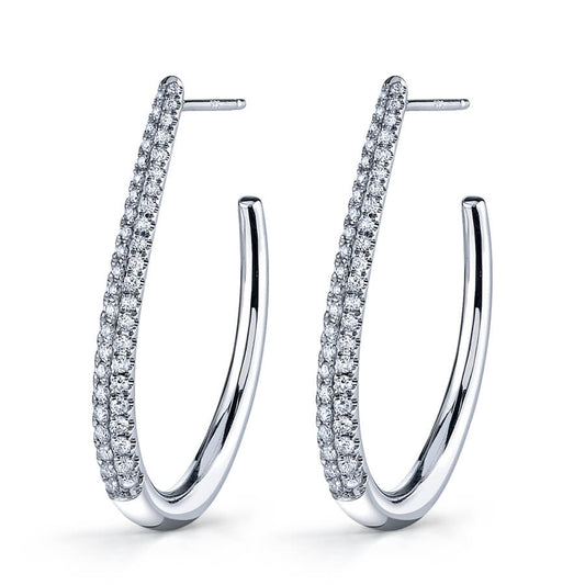 Classic Diamond Hoop Earrings